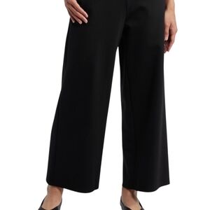 Eileen Fisher | Women's Black Organic Linen Wide Ankle Pants (Size 1X)